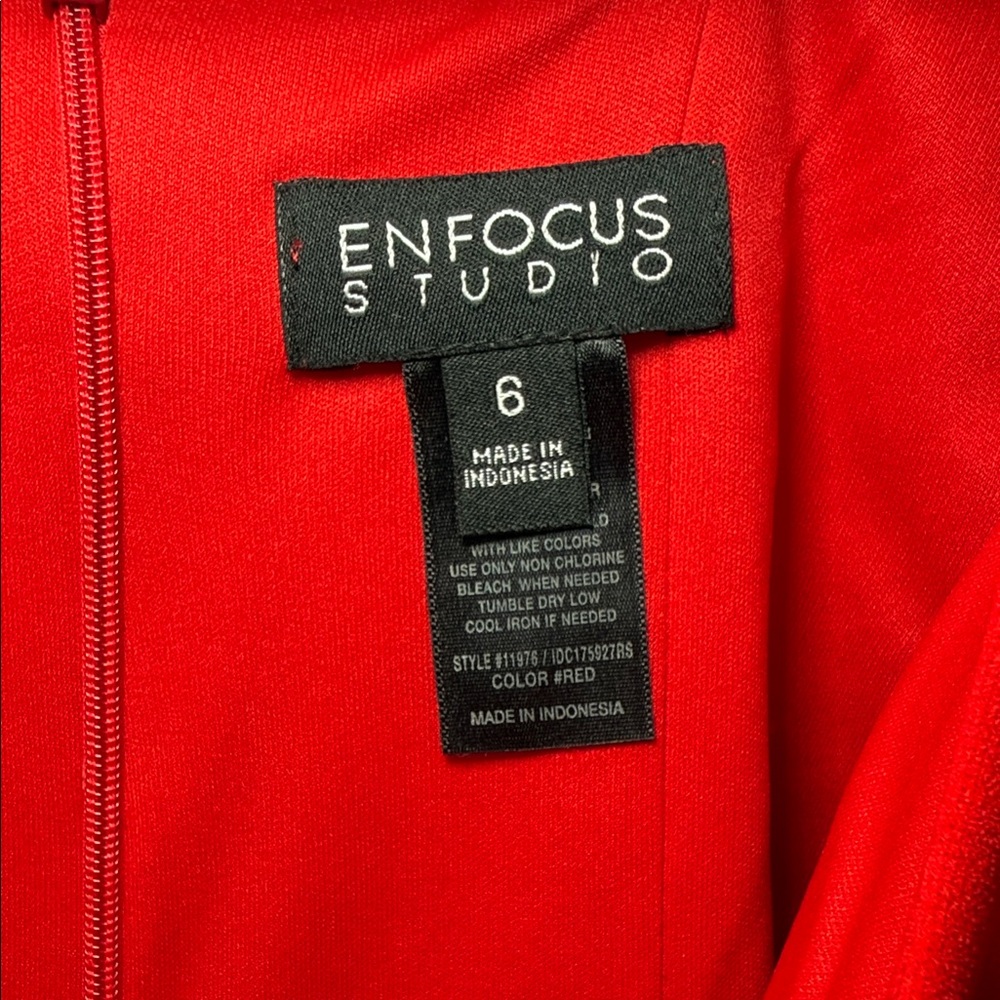 Enfocus Studio Vibrant Red Mini Dress - Picture 2 of 3